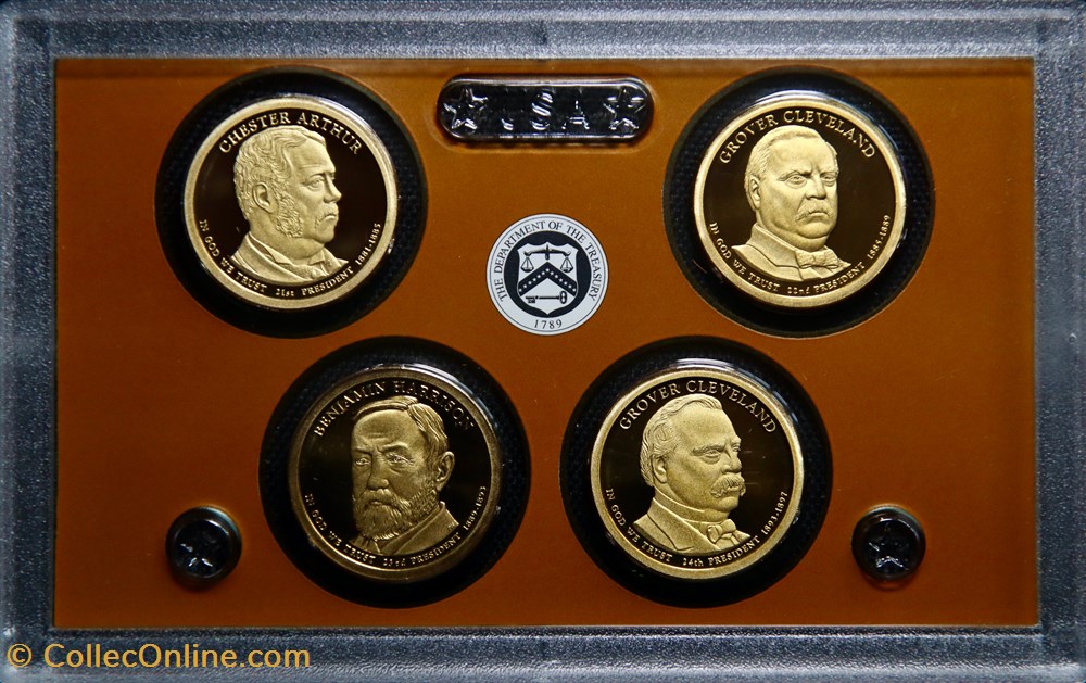 Série 2012 S - US Mint Presidential $1 Coin Proof Set monnaies monde etats unis serie 2012 s us mint presidential 1 coin proof set
