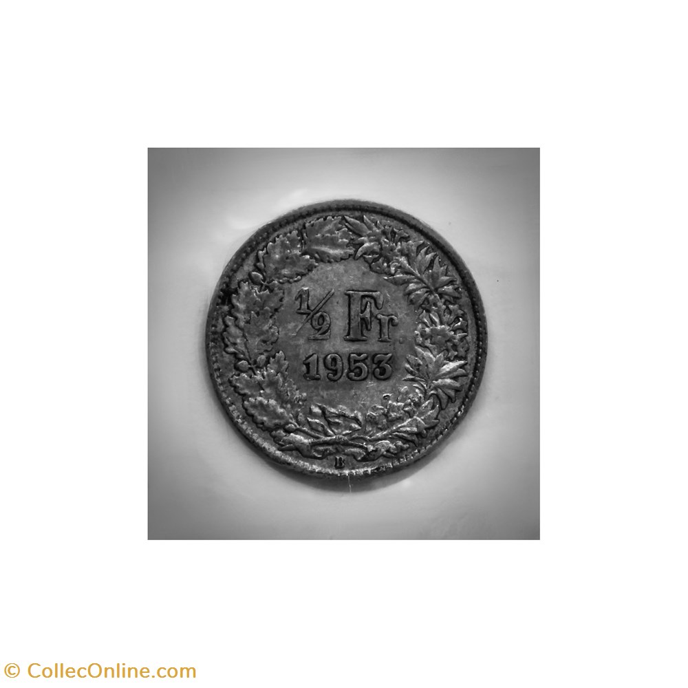 1/2 Franc 1953 B monnaies monde suisse 1 2 franc 1953 b