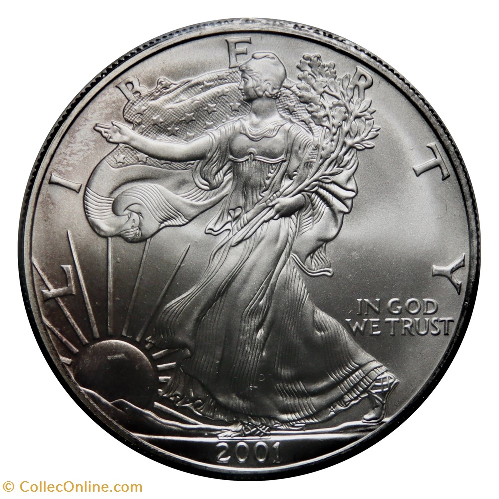 1 Dollar - Silver Eagle, 2001 (West Point) monnaies monde etats unis 1 dollar silver eagle 2001 west point