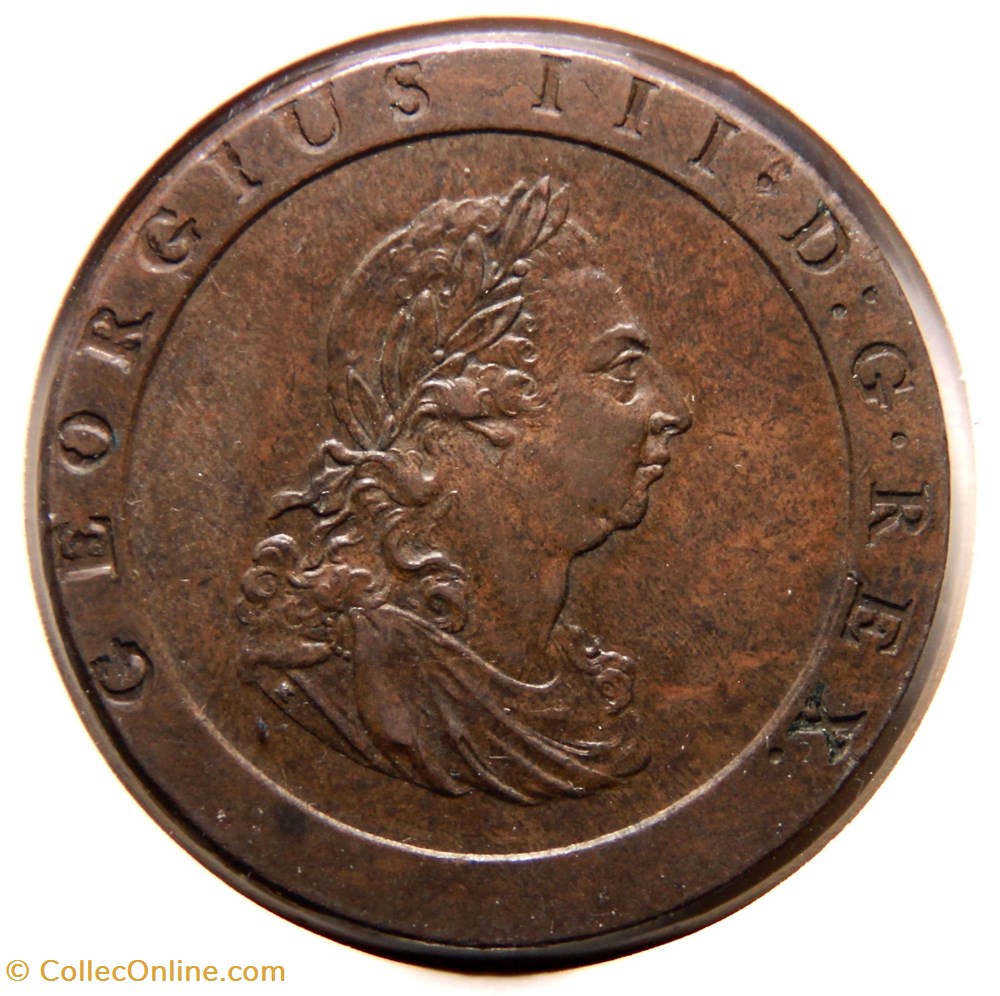 George III - 1 Penny 1797. monnaies europe medievale a royaume d angleterre george iii 1 penny 1797