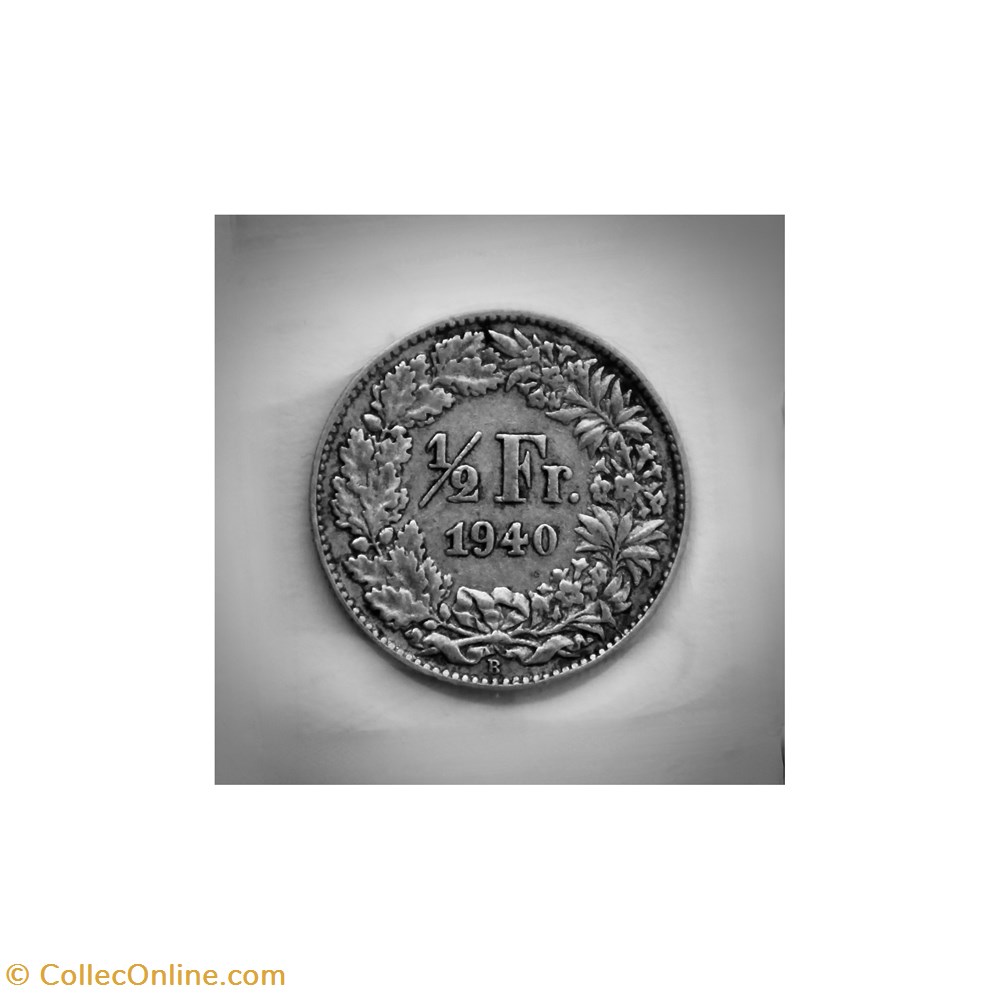 1/2 Franc 1940 B monnaies monde suisse 1 2 franc 1940 b