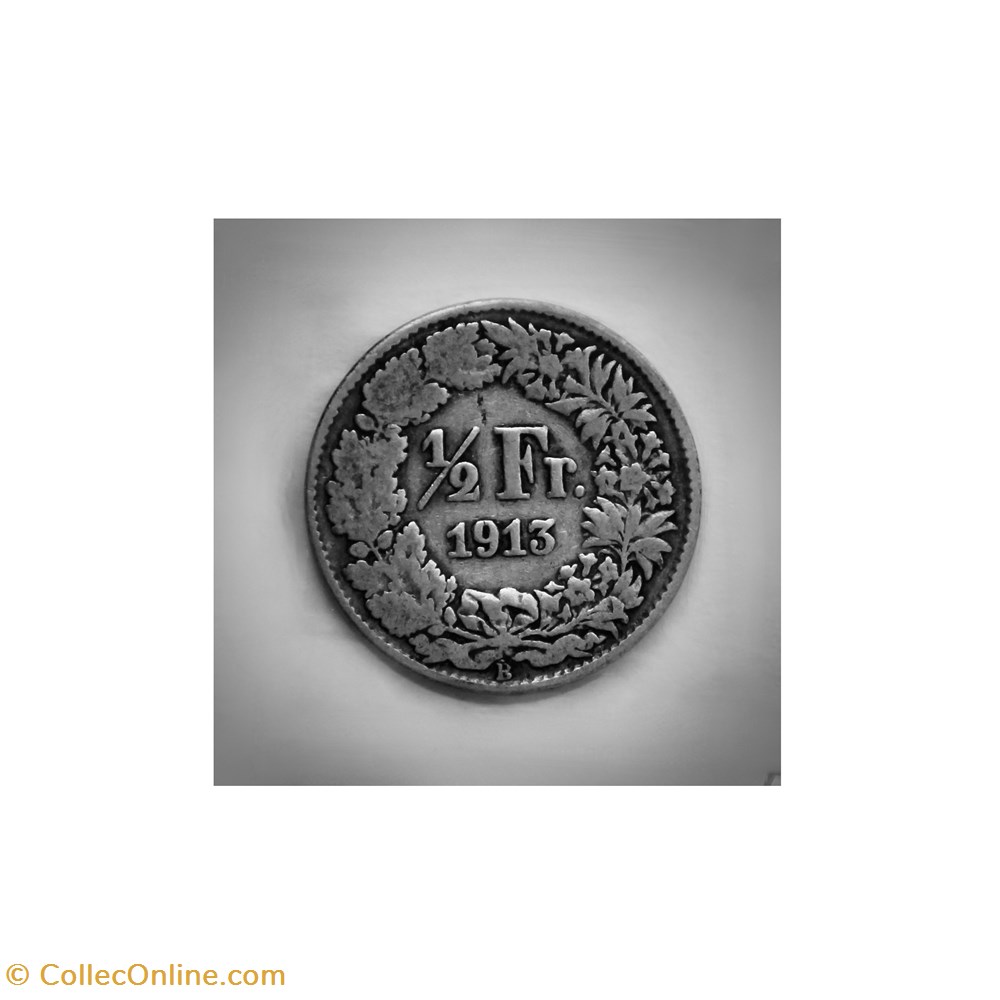 monnaies monde suisse 1 2 franc 1913 b