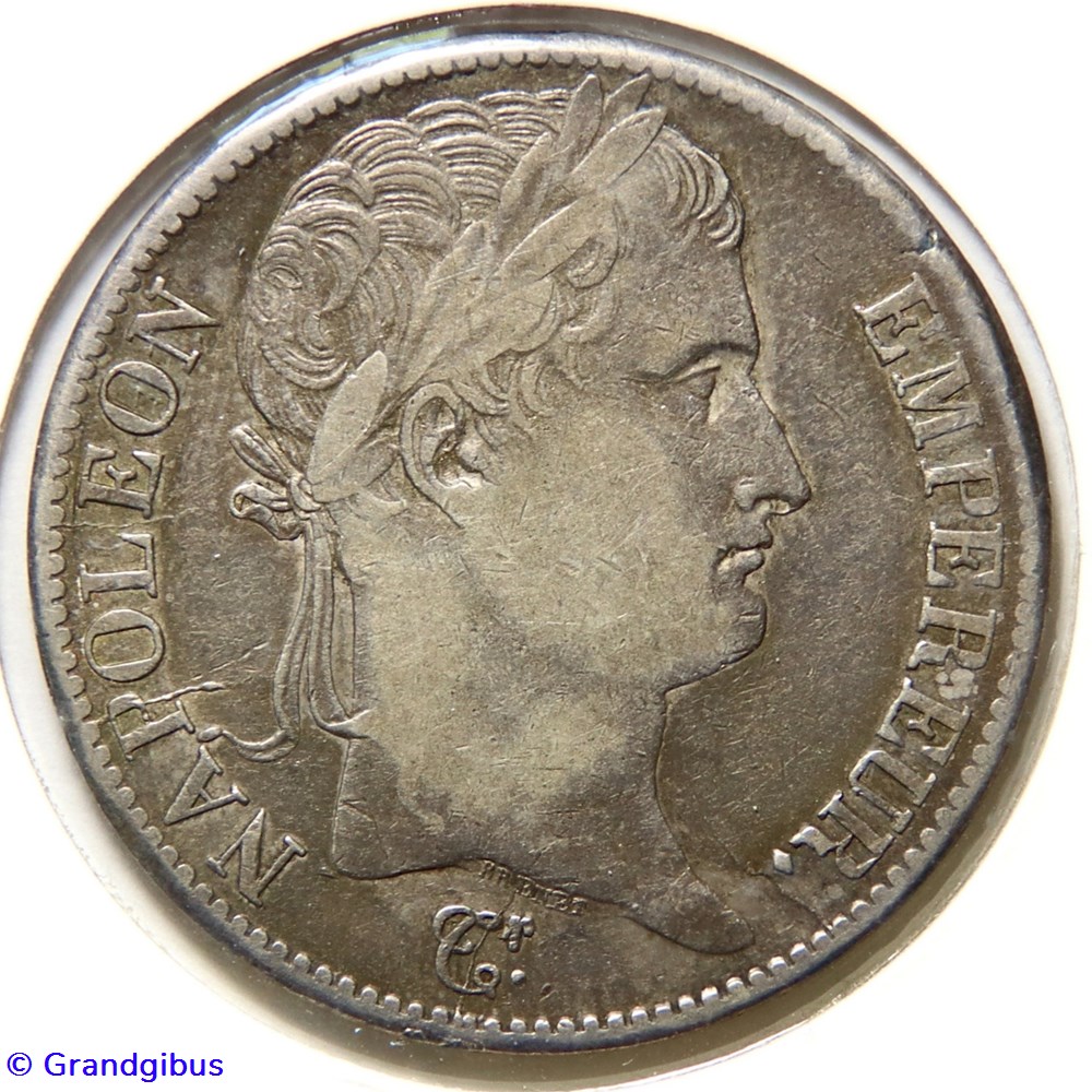 5 Fr. Empire Français 1812 W - Napoléon Tête laurée. monnaies monde france 5 fr empire francais 1812 w napoleon tete lauree