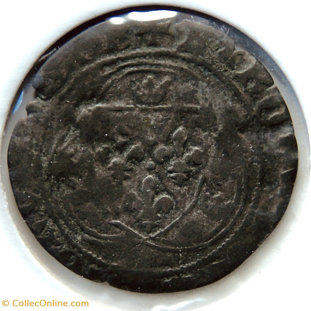 Charles VII Blanc à la couronne Bourges monnaies europe medievale france royales charles vii blanc a la couronne bourges