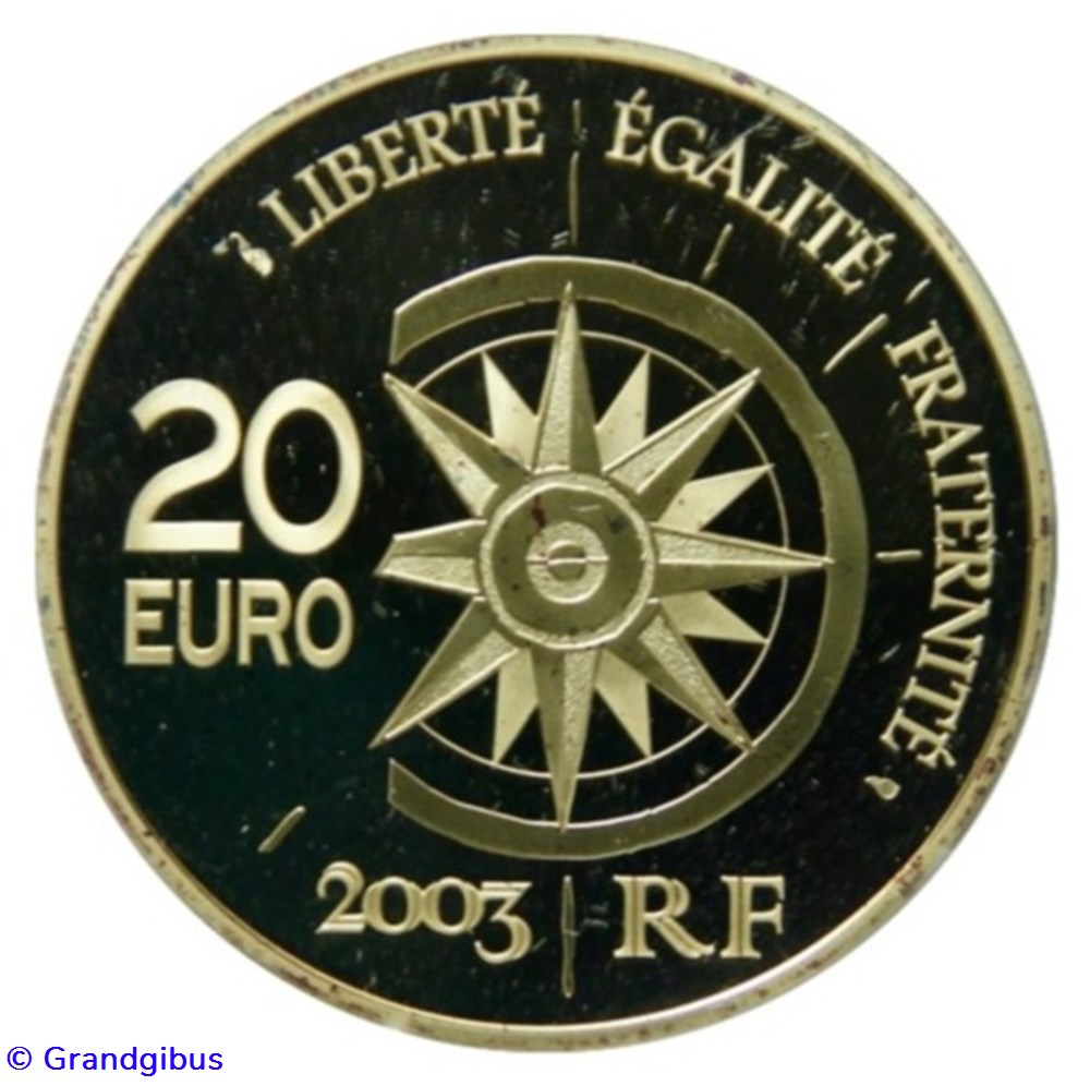 20 € Or 2003 Le Normandie monnaies euros france 20 or 2003 le normandie