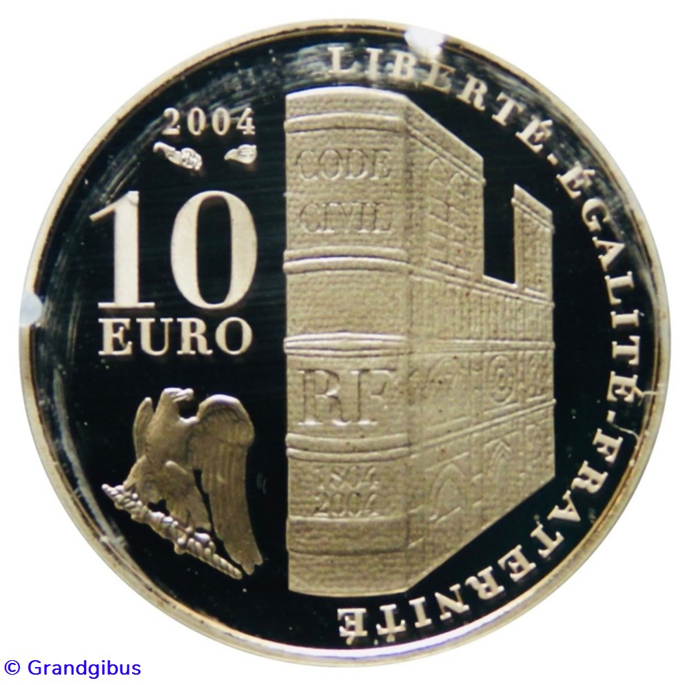 10 € Or 2004 Couronnement de Napoléon monnaies euros france 10 or 2004 couronnement de napoleon