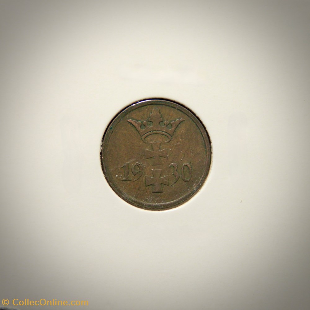 monnaies monde pologne 1 pfennig 1930 dantzig