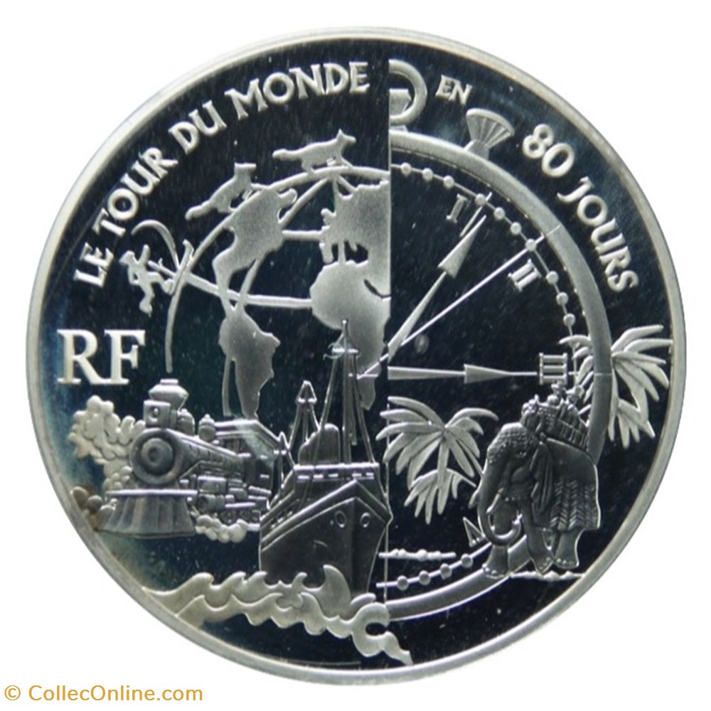 1 € 1/2 Argent 2005 Le tour du Monde en 80 jours monnaies euros france 1 1 2 argent 2005 le tour du monde en 80 jours