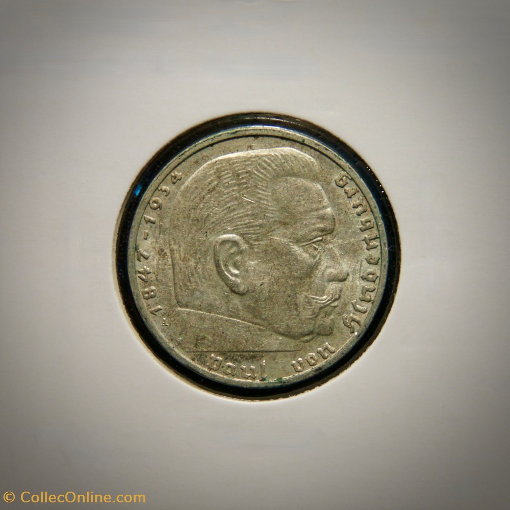 monnaies monde allemagne 2 reichsmark 1939 a