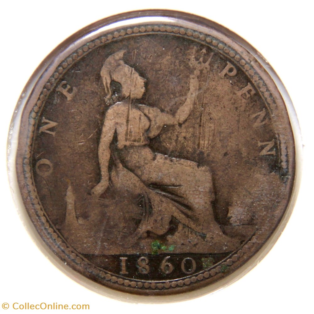 Victoria - 1 Penny 1860. monnaies monde royaume uni victoria 1 penny 1860