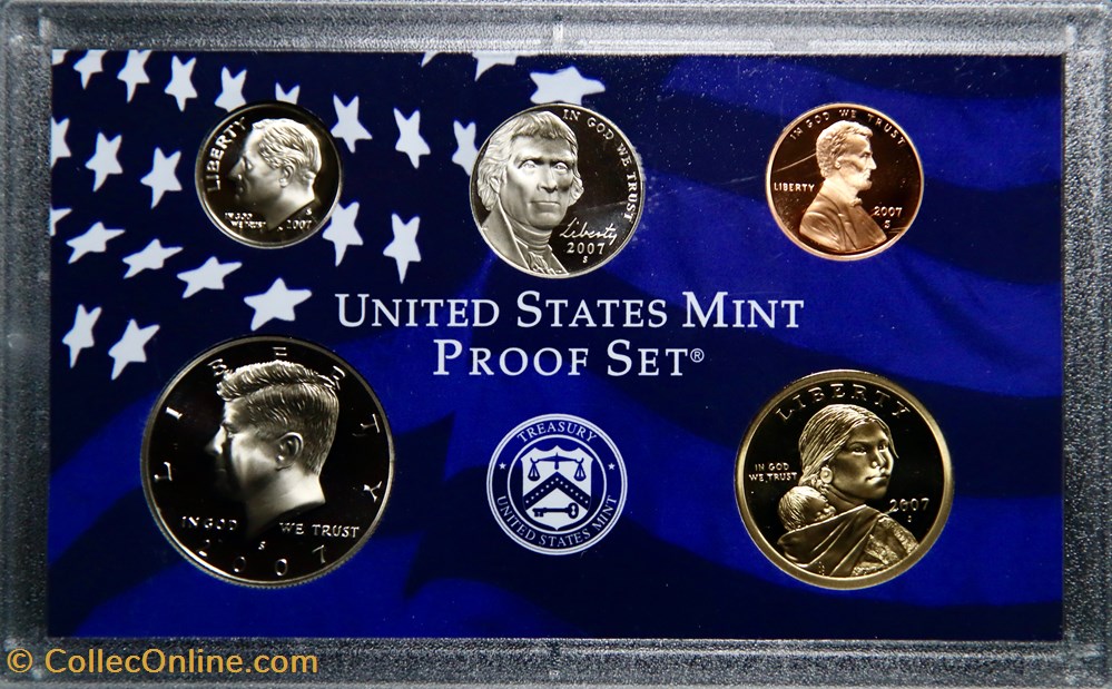 Série 2007 S - US Mint Proof Set monnaies monde etats unis serie 2007 s us mint proof set