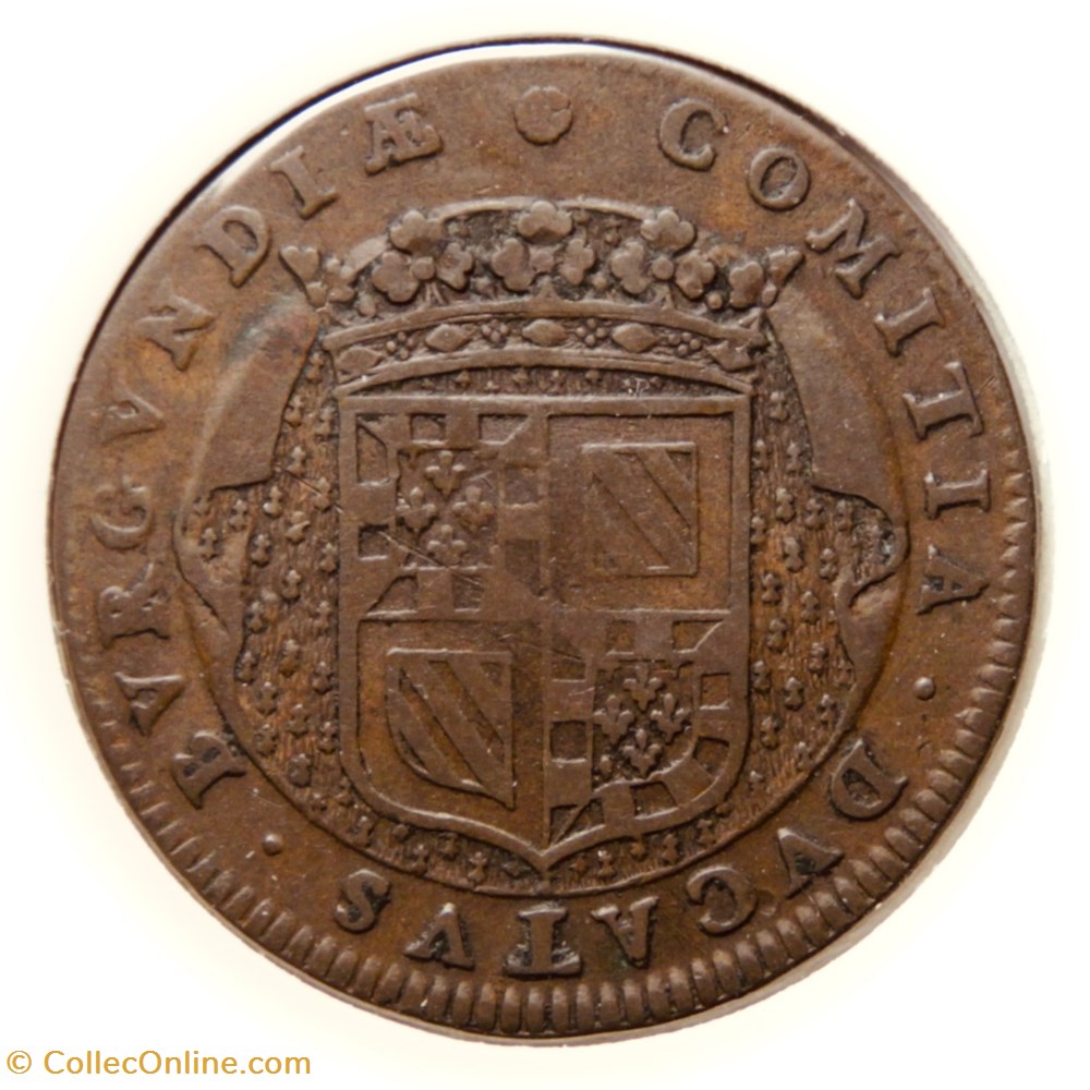 monnaies paranumismatique jetons poids etats de bourgogne 1657 cuivre le sacre et les habiles capitaines francais