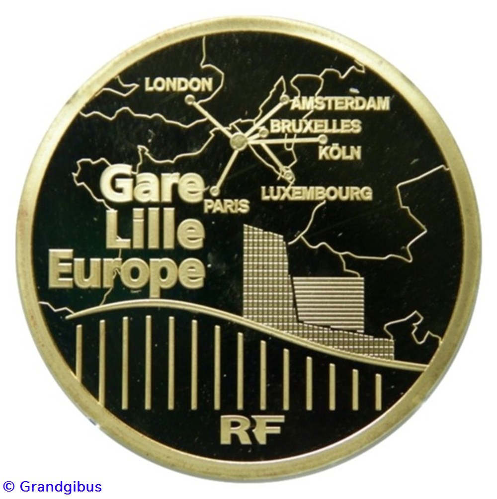 monnaies euros france 200 or 2010 gare lille europe