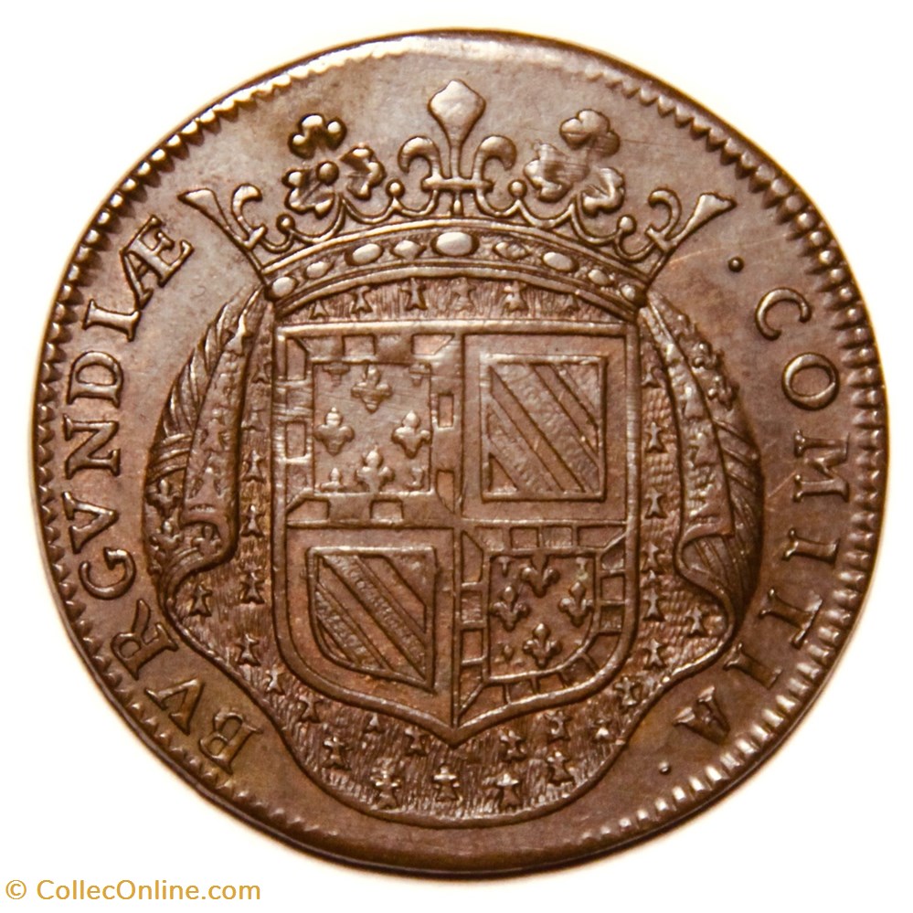 monnaies paranumismatique jetons poids etats de bourgogne nouveaux efforts financiers demandes aux etats 1677 cuivre