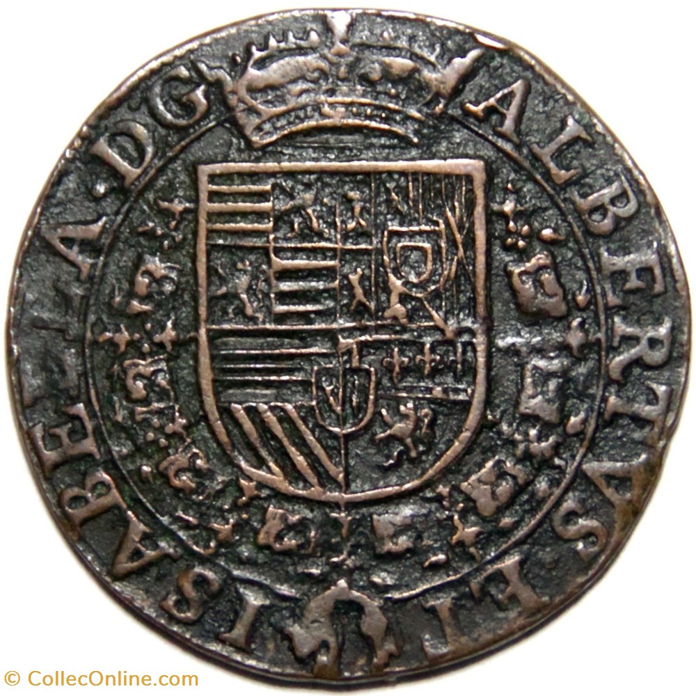 monnaies paranumismatique jetons poids albert isabelle 1617 anvers cuivre