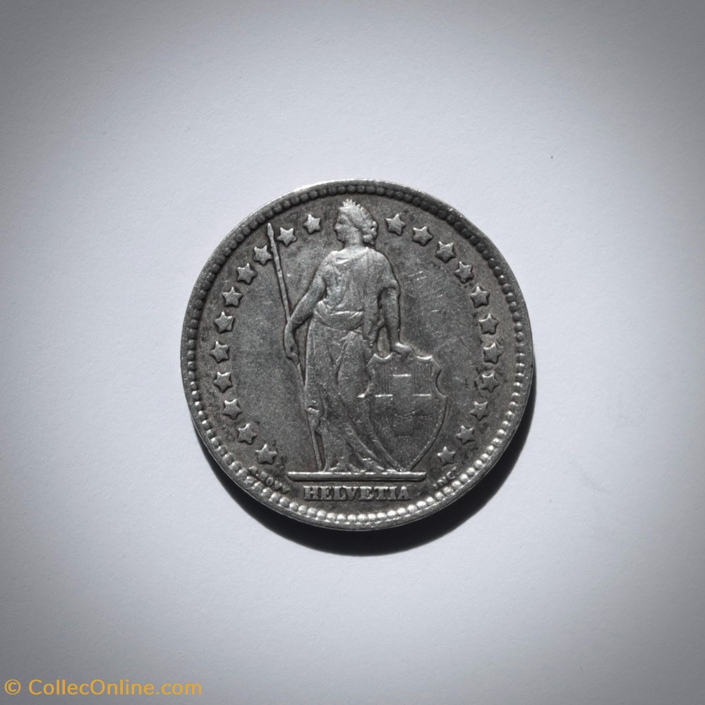 1 Franc 1876 B Helvetia debout monnaies monde suisse 1 franc 1876 b helvetia debout