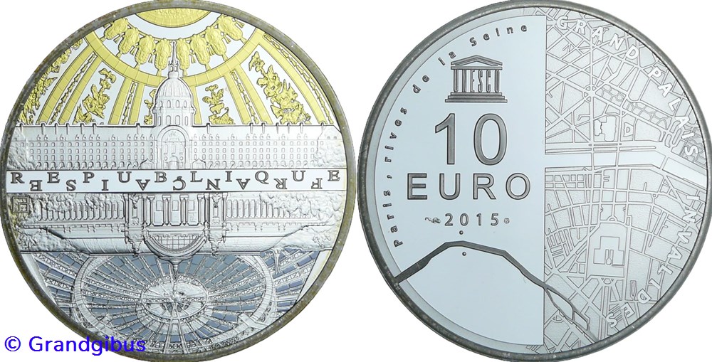 monnaies euros france 10 argent 2015 les invalides et le grand palais