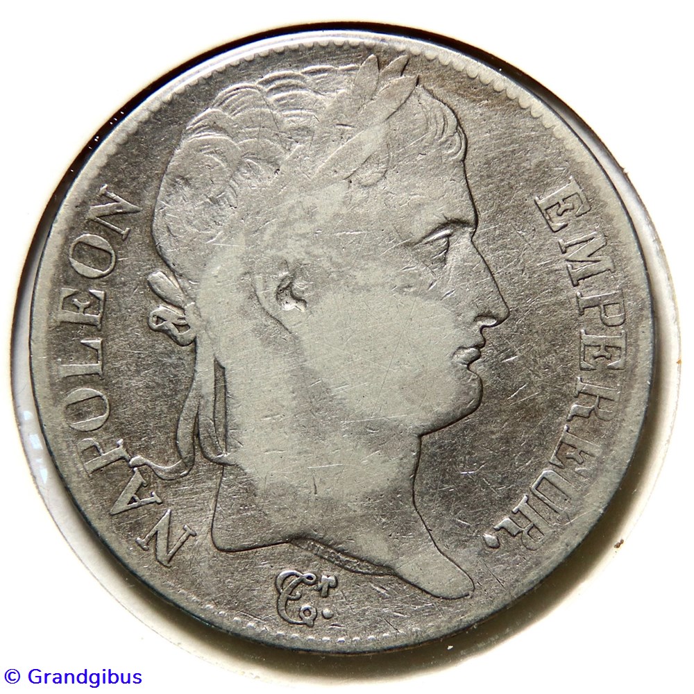 5 Fr. Cents-jours 1815 W - Napoléon Tête laurée. monnaies monde france 5 fr cents jours 1815 w napoleon tete lauree