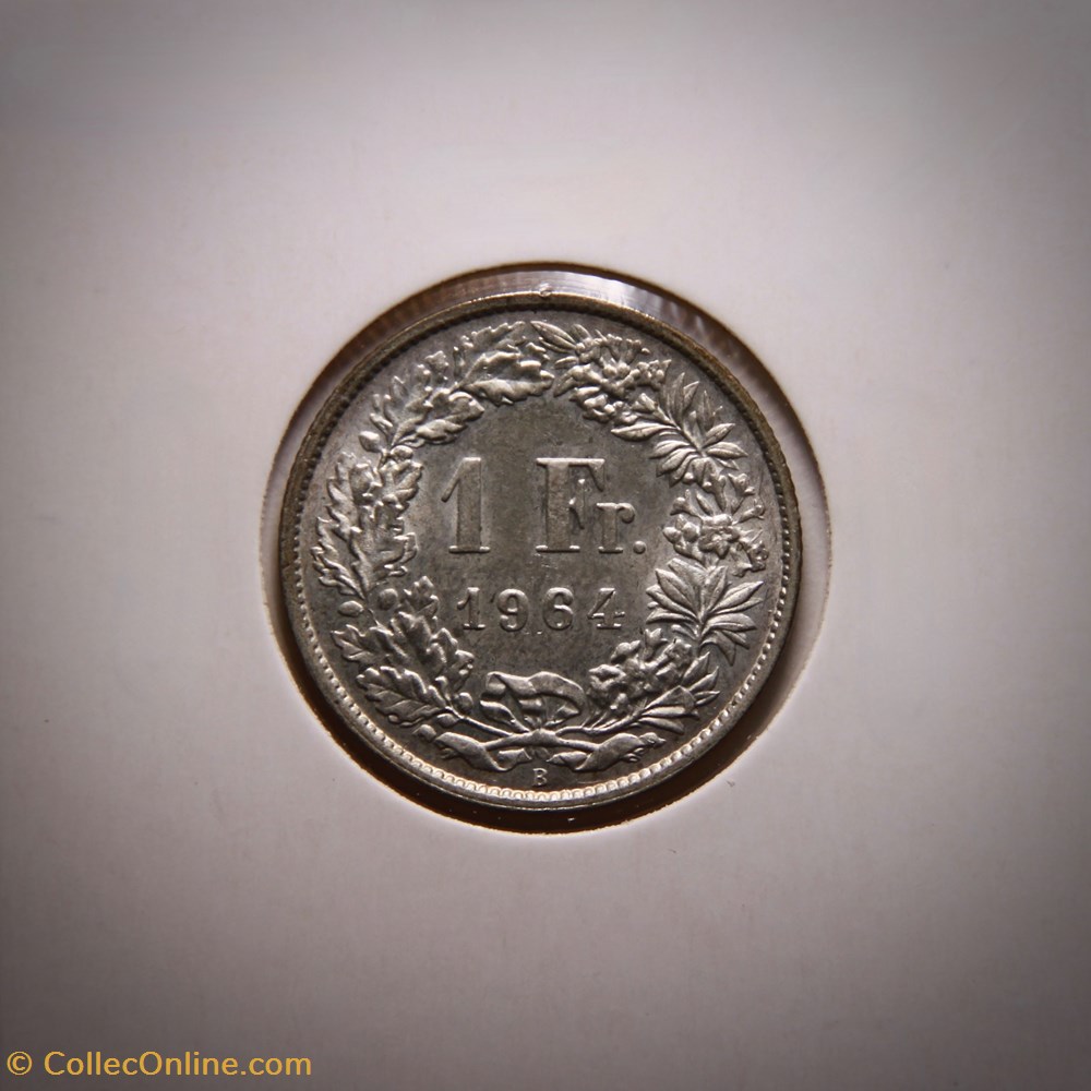 1 Franc 1964 B Helvetia debout monnaies monde suisse 1 franc 1964 b helvetia debout