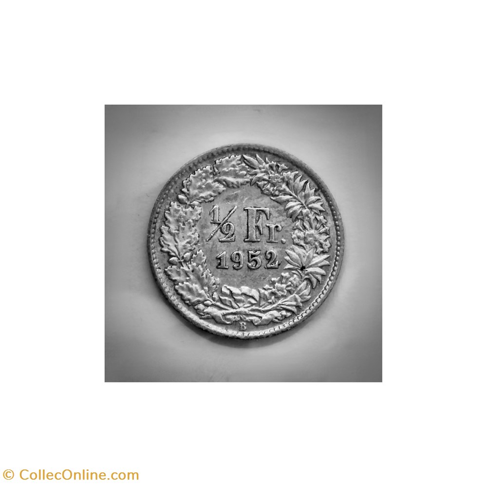 1/2 Franc 1952 B monnaies monde suisse 1 2 franc 1952 b