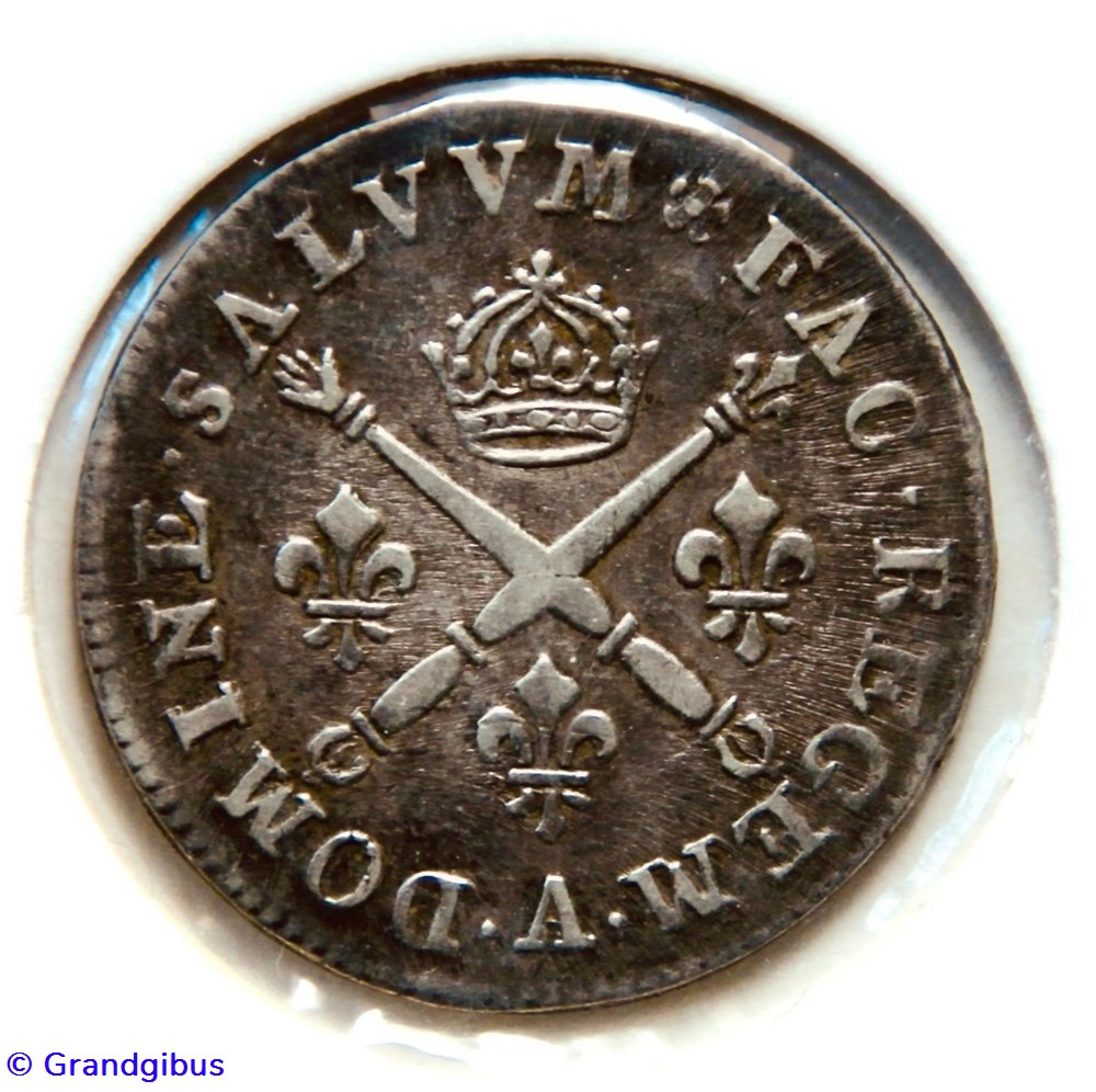 monnaies europe medievale france royales 10 sols aux insignes 1706a
