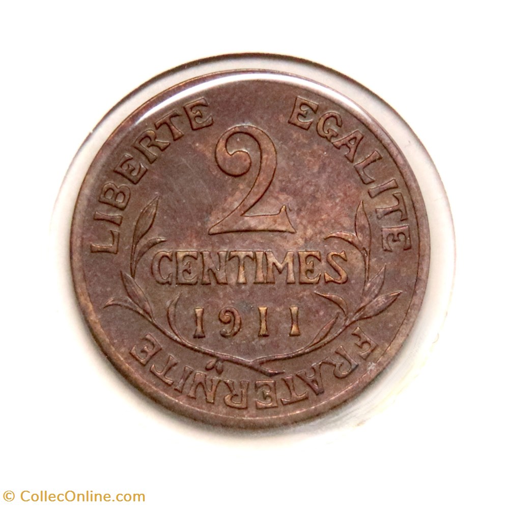 2 Centimes Daniel-Dupuis - 1911 monnaies monde france 2 centimes daniel dupuis 1911