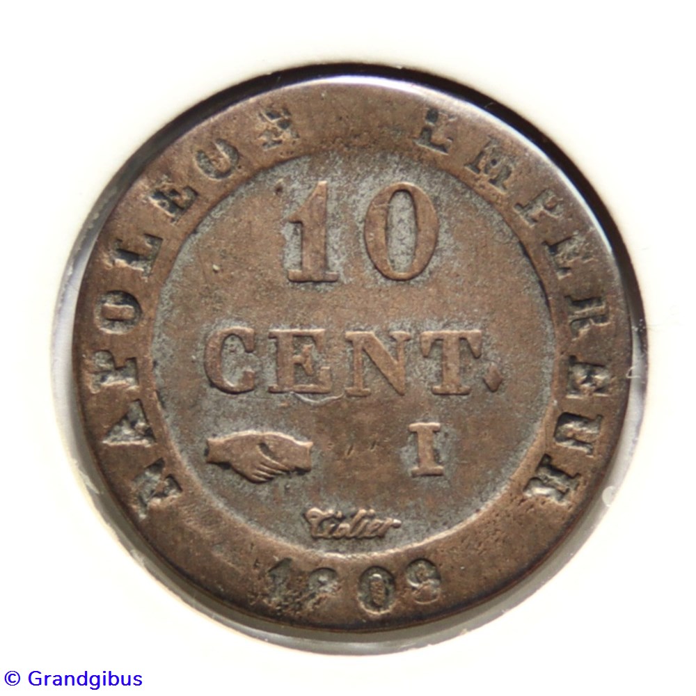 10 cent. à l'N couronnée 1809 𝐈 monnaies monde france 10 cent a n couronnee 1809