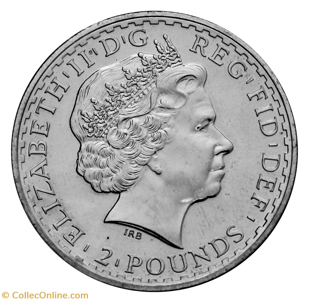 Elizabeth II - 2 £ 2003 Britannia . monnaies lingots bullion piece d argent elizabeth ii 2 2003 britannia