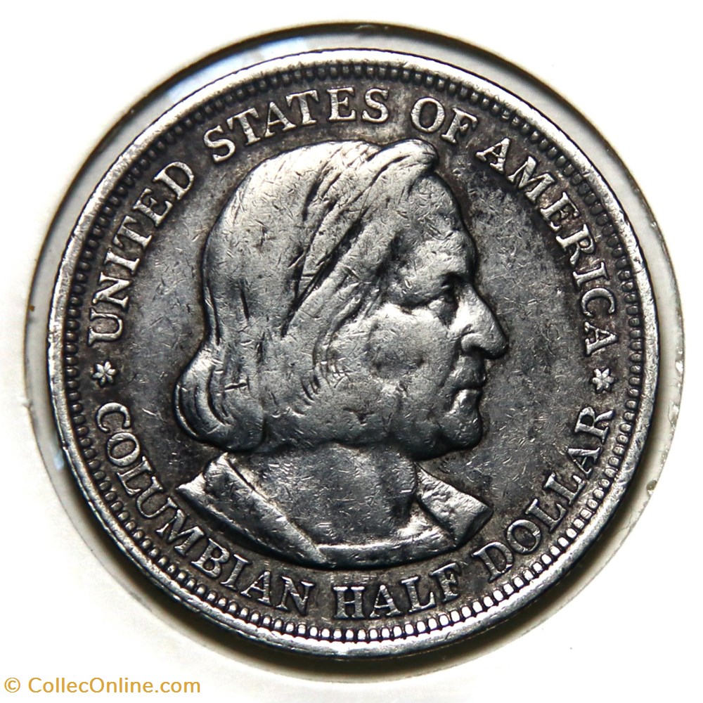 ½ Dollar - "Colombian Exposition", 1893. monnaies monde etats unis dollar colombian exposition 1893
