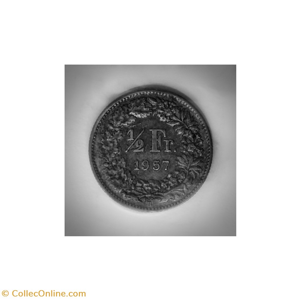 1/2 Franc 1957 B monnaies monde suisse 1 2 franc 1957 b