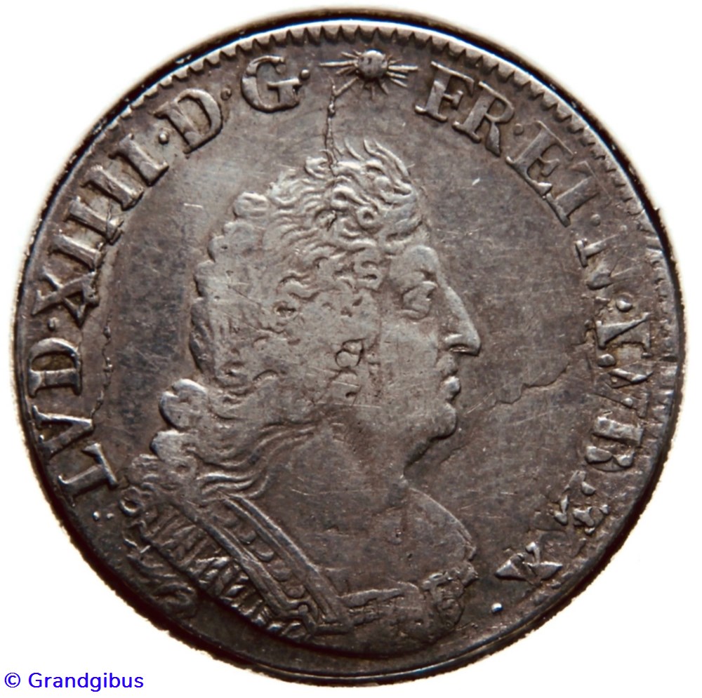 monnaies europe medievale france royales quart ecu de flandre aux palmes 1694w