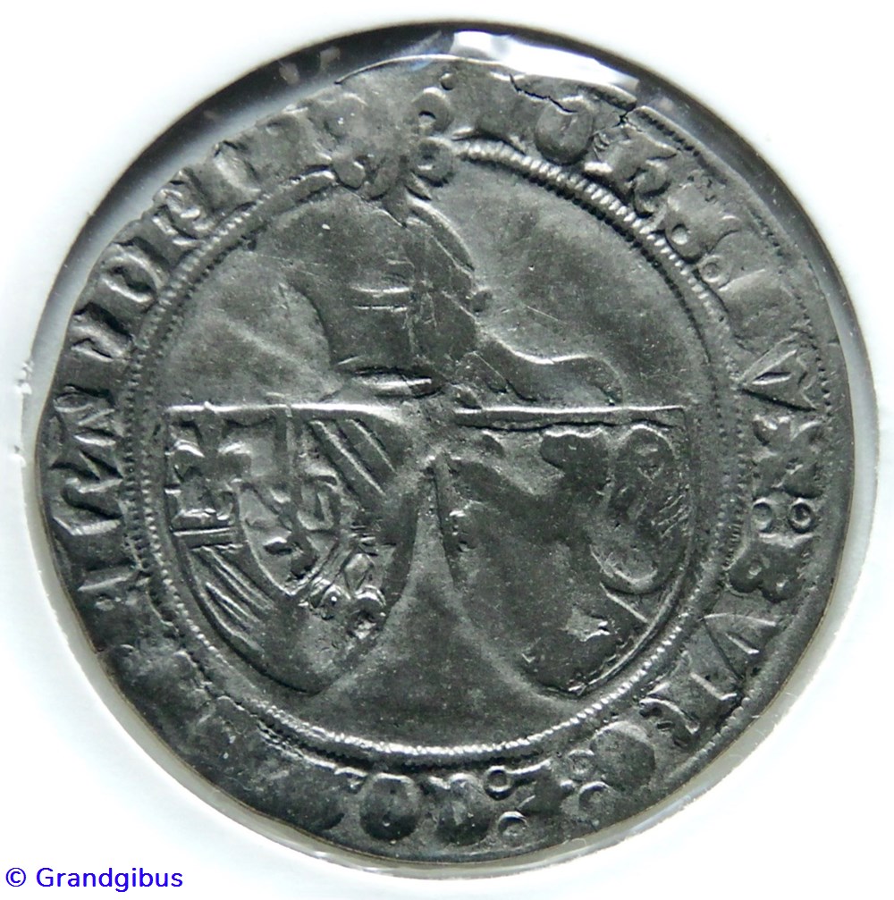 Jean sans peur - Double ou penning Jans monnaies europe medievale pays bas bourguignons jean sans peur double ou penning jans