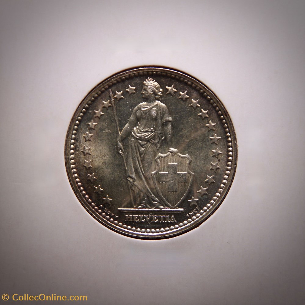 2 Francs 1941 B Helvetia debout monnaies monde suisse 2 francs 1941 b helvetia debout