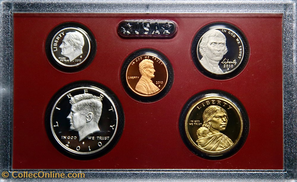 Série 2010 S - US Mint Silver Proof Set 2 monnaies monde etats unis serie 2010 s us mint silver proof set