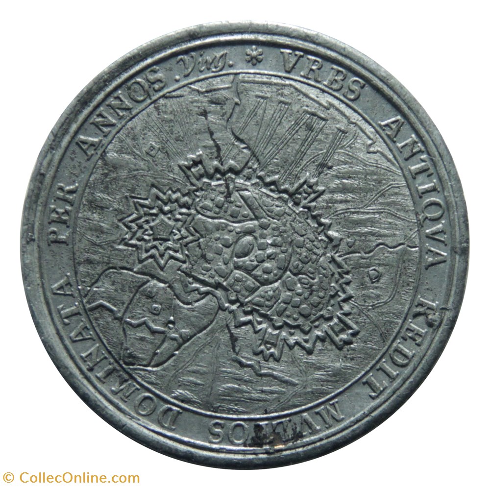 Siège de Lille - Médaille de la prise de Lille monnaies paranumismatique jetons poids siege de lille medaille de la prise de lille