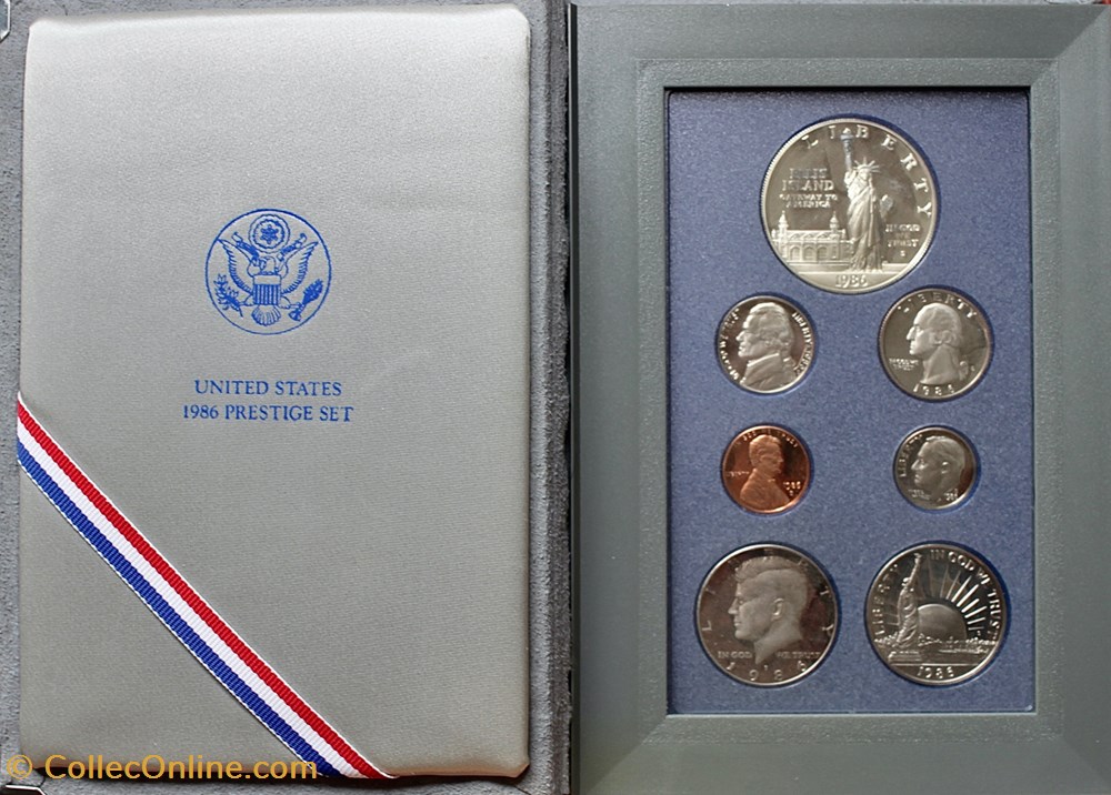 Coffret Commémoratif 1986. monnaies monde etats unis coffret commemoratif 1986