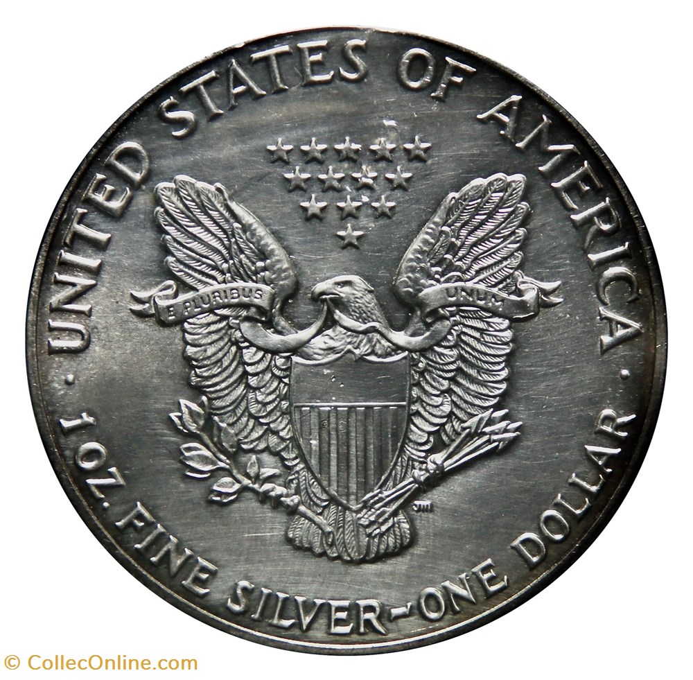 1 Dollar - Silver Eagle, 1988 (San Francisco ou West Point) monnaies monde etats unis 1 dollar silver eagle 1988 san francisco ou west point