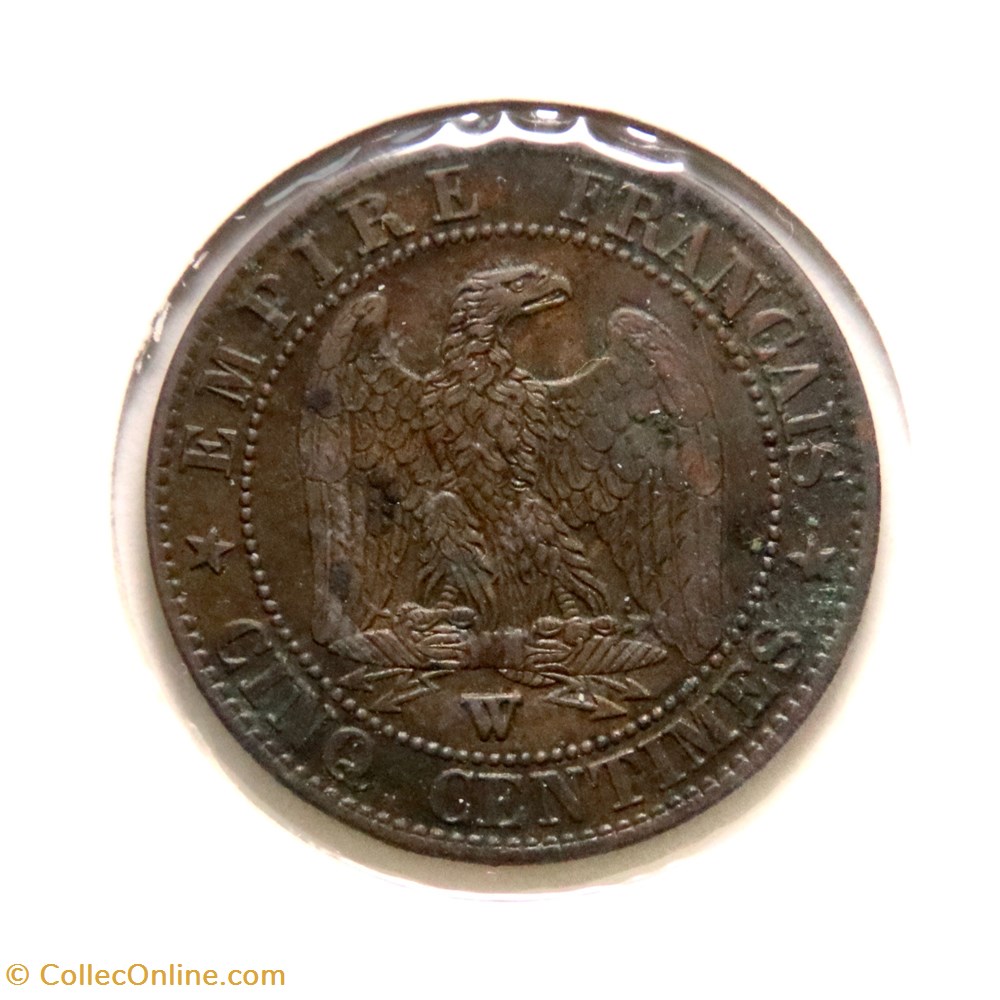 Cinq Centimes - 1856 𝐖 Napoléon Ⅲ tête nue monnaies monde france cinq centimes 1856 napoleon tete nue
