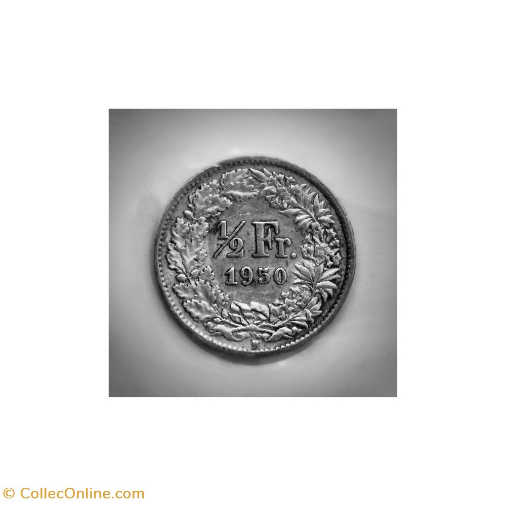 1/2 Franc 1950 B monnaies monde suisse 1 2 franc 1950 b