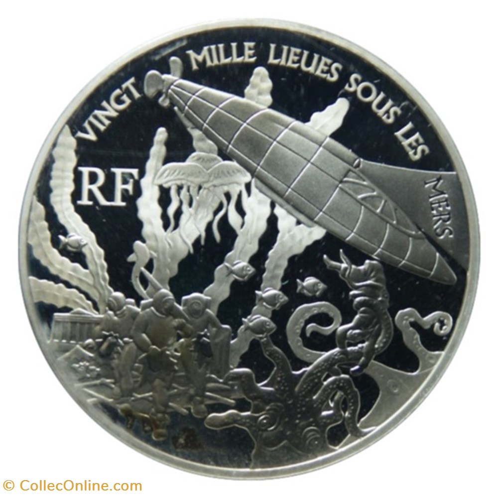 1 € 1/2 Argent 2005 Vingt mille lieues sous les mers monnaies euros france 1 1 2 argent 2005 vingt mille lieues sous les mers