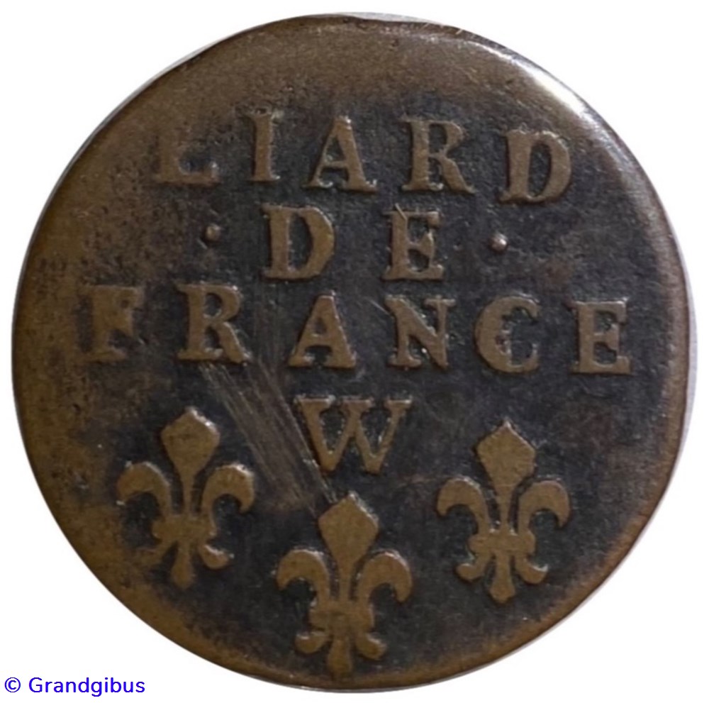 monnaies europe medievale france royales liard de lille 1714w