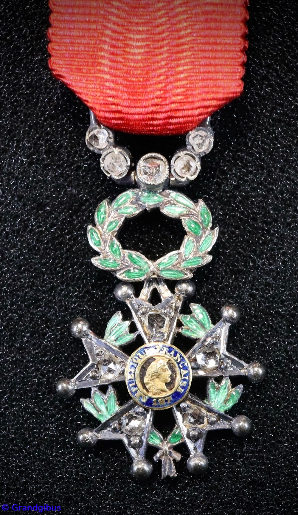 militaria medailles insignes legion honneur reduction avec brillants chevalier 3eme republique
