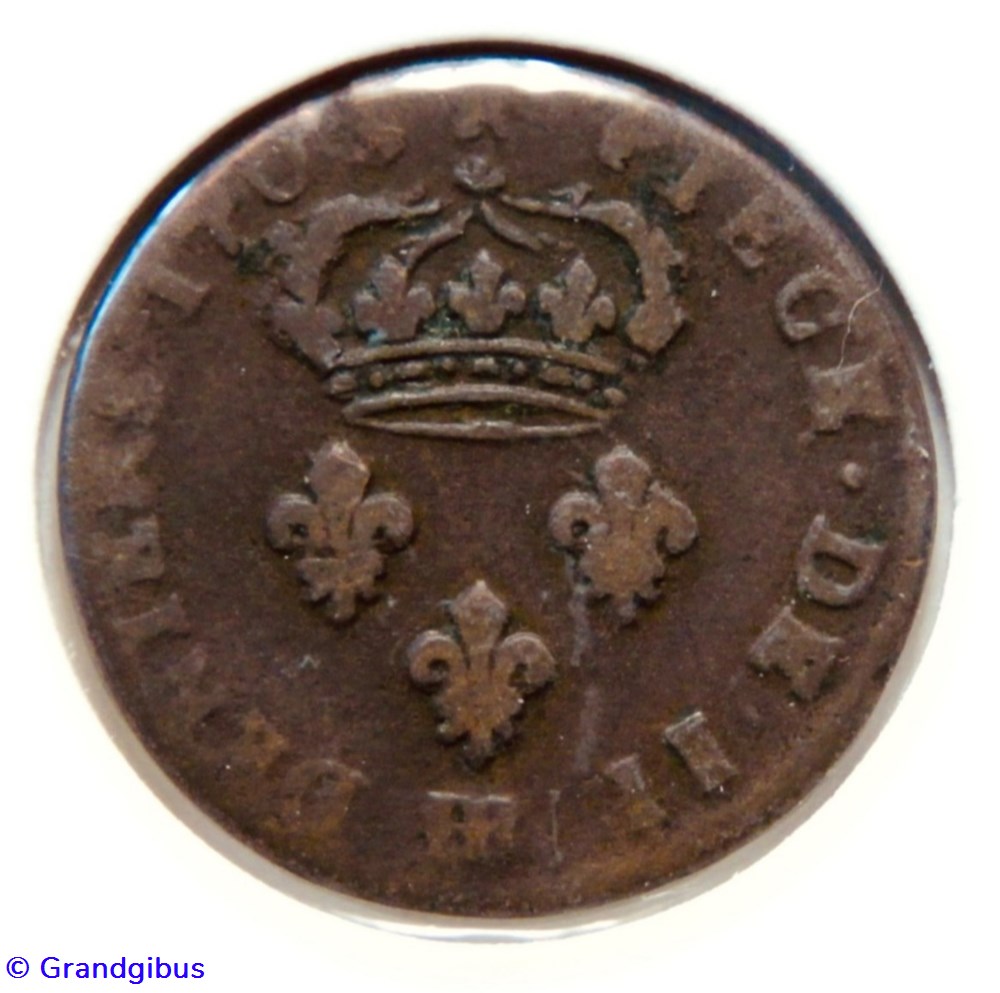 2 Deniers de Strasbourg 1708BB monnaies europe medievale france royales 2 deniers de strasbourg 1708bb