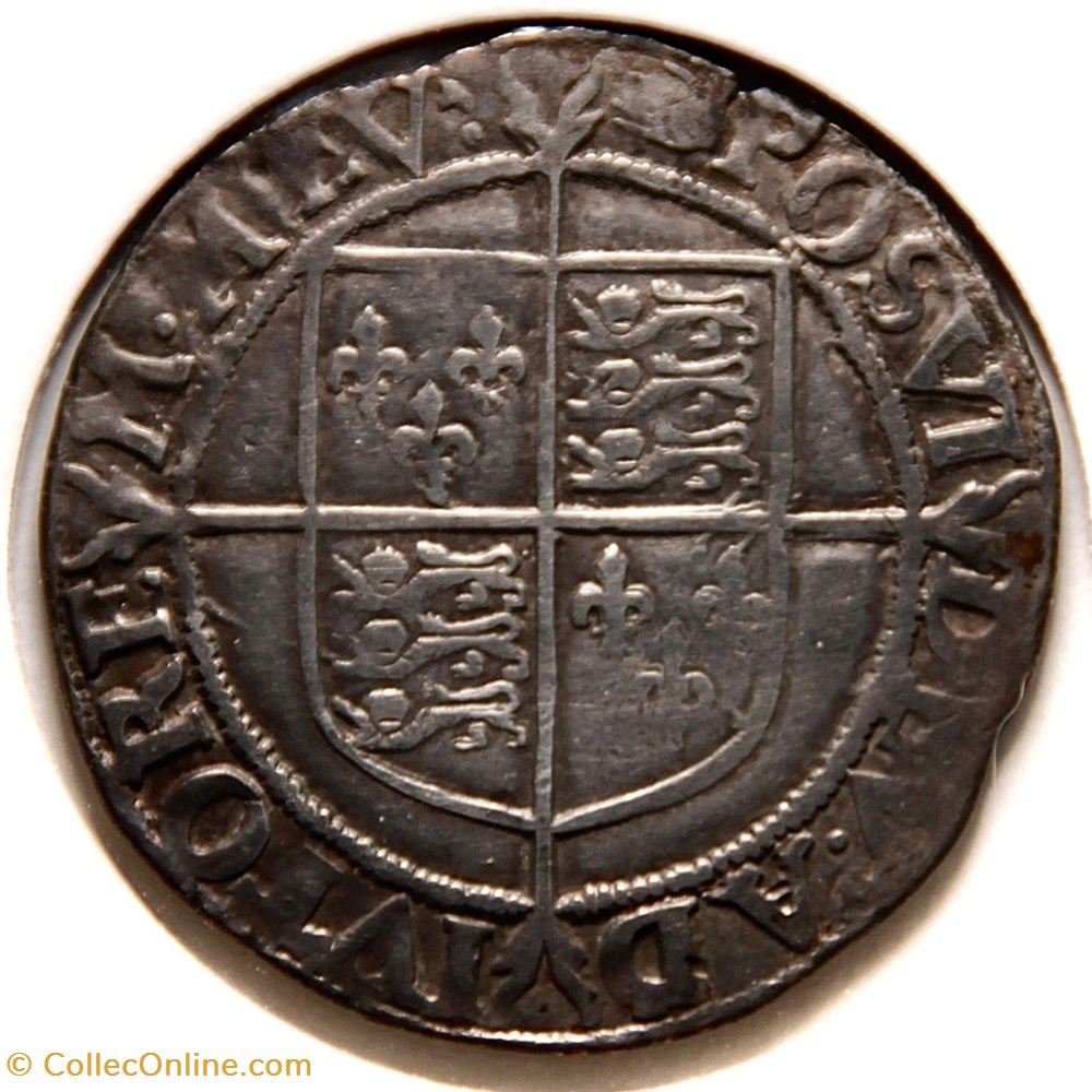 Elizabeth I - 1 Shilling (circa 1590-92). monnaies europe medievale royaume d angleterre elizabeth i 1 shilling circa 1590 92
