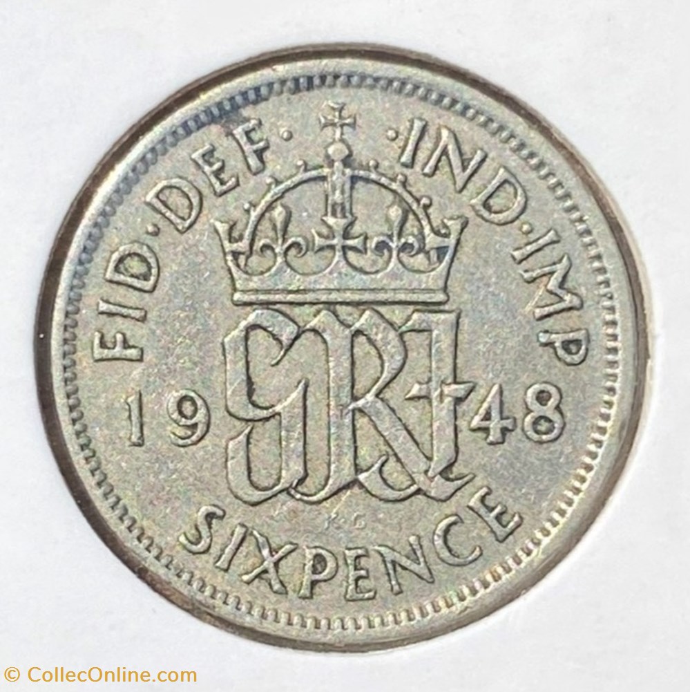 George VI - 6 Pence 1948. monnaies monde royaume uni george vi 6 pence 1948