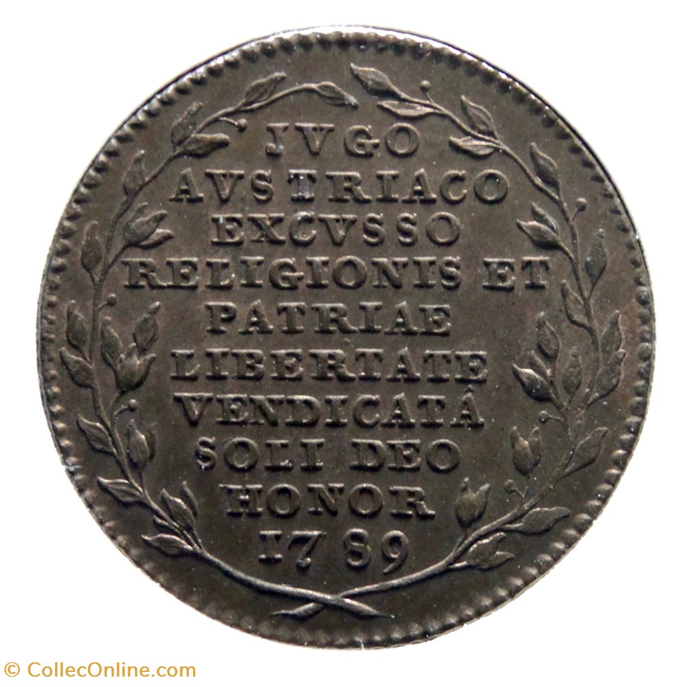 Joseph II - Jeton Comté de Flandre, 1790 monnaies europe medievale pays bas autrichiens joseph ii jeton comte de flandre 1790