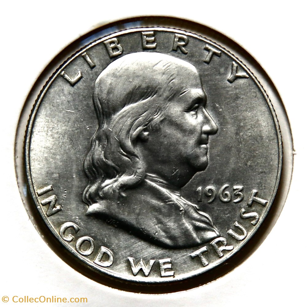 ½ Dollar - Benjamin Franklin, 1963 monnaies monde etats unis dollar benjamin franklin 1963