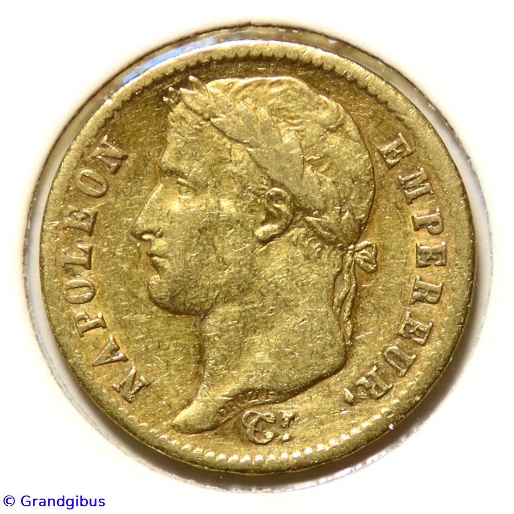 monnaies monde france 20 fr empire francais 1813 w napoleon tete lauree