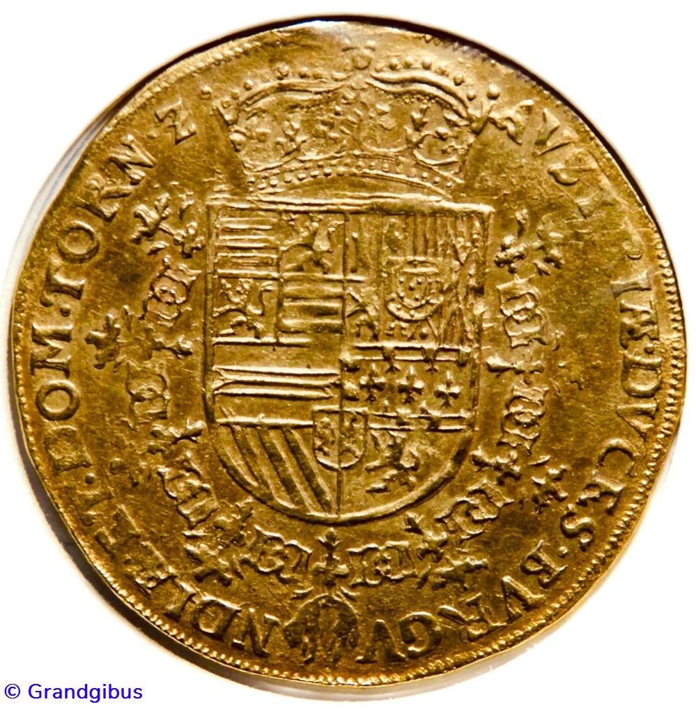 Albert & Isabelle - Double souverain d'or, 1620 Tournai monnaies europe medievale pays bas espagnols albert isabelle double souverain or 1620 tournai