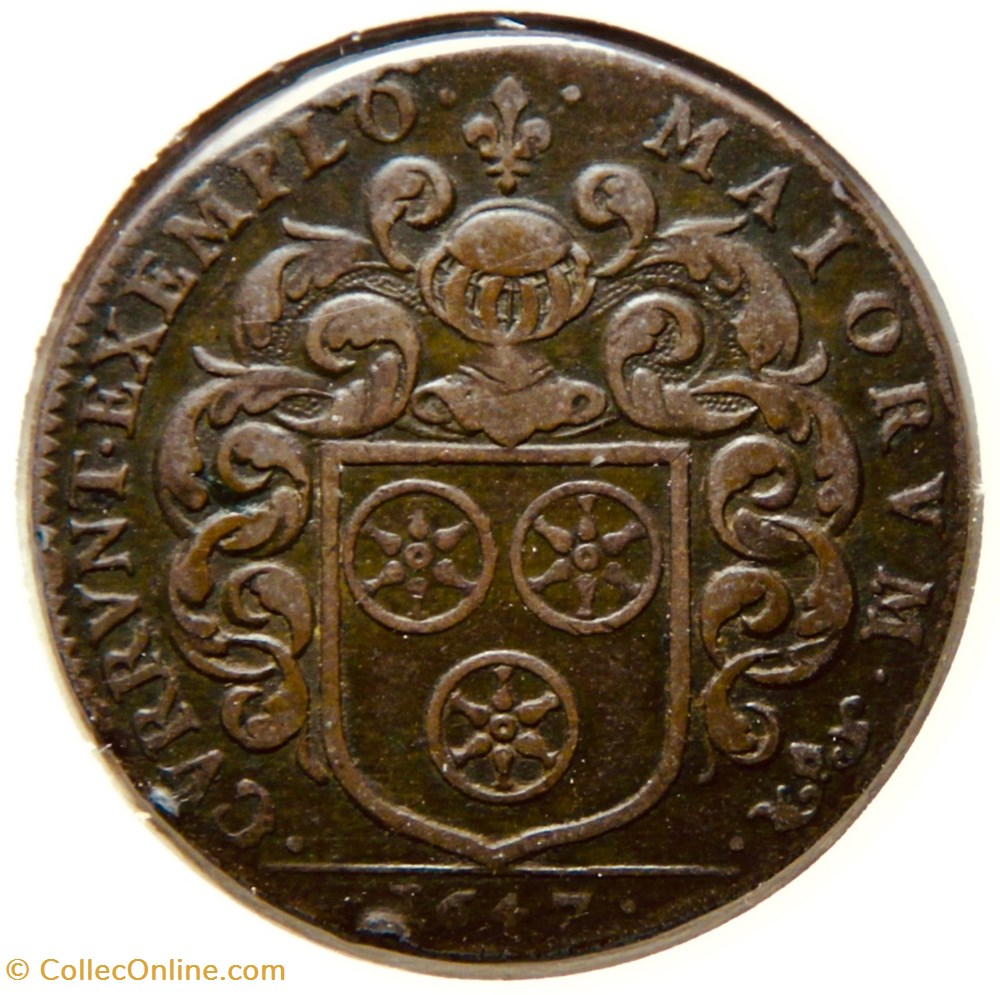 Maire de Dijon, Claude Bossuet. 1647, Cuivre. monnaies paranumismatique jetons poids maire de dijon claude bossuet 1647 cuivre